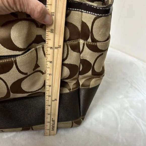 Coach Brown Tote Bag with Signature Design - Picture 16 of 16